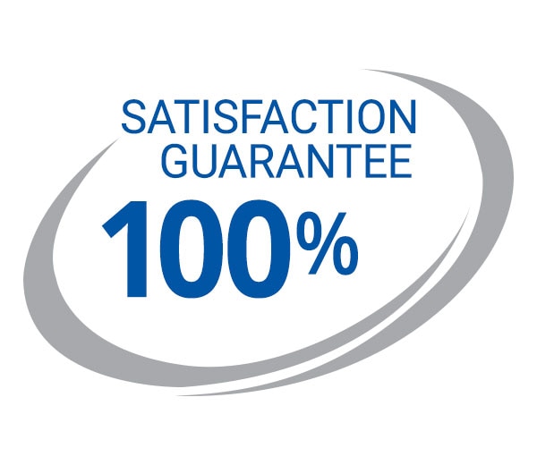 100% satisfaction guarantee logo 